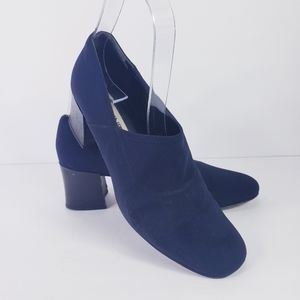 A Giannetti Heel Slip Block Blue Sz8M